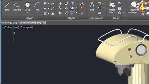 Mở file CAD 3D và xem bằng công cụ Viewport trên progeCAD