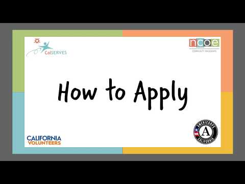 Come applicare a CalSERVES AmeriCorps
