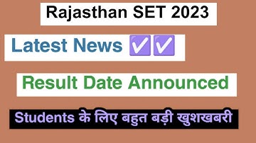 Rajasthan SET Result 2023 | How to check Online Result fully Details 2023