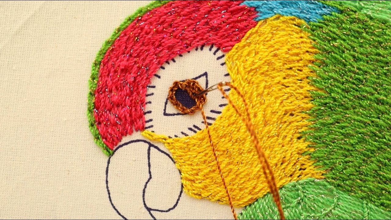 Dale Vida al Hilo: 🪡😱Cotorro Bordado con Encanto 😍🧵
