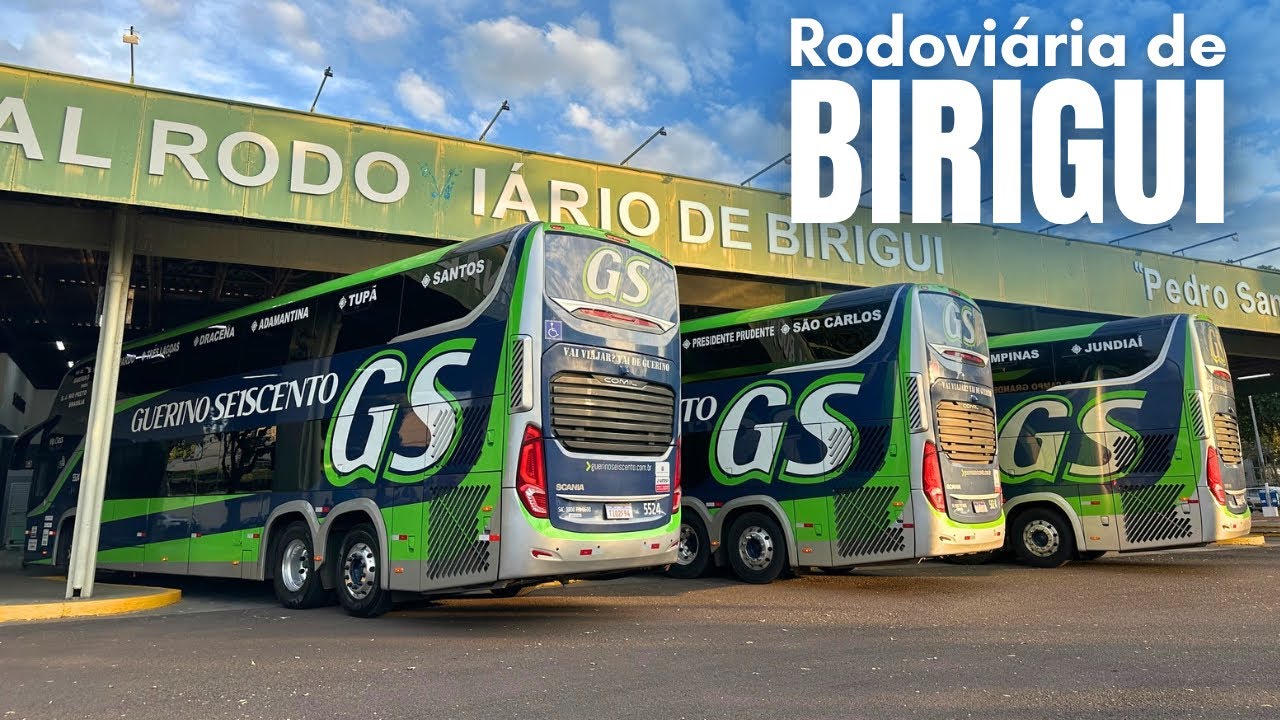 Rodoviária de Birigui-SP | Movimentação de ônibus com show da Guerino Seiscento e Reunidas Paulista.