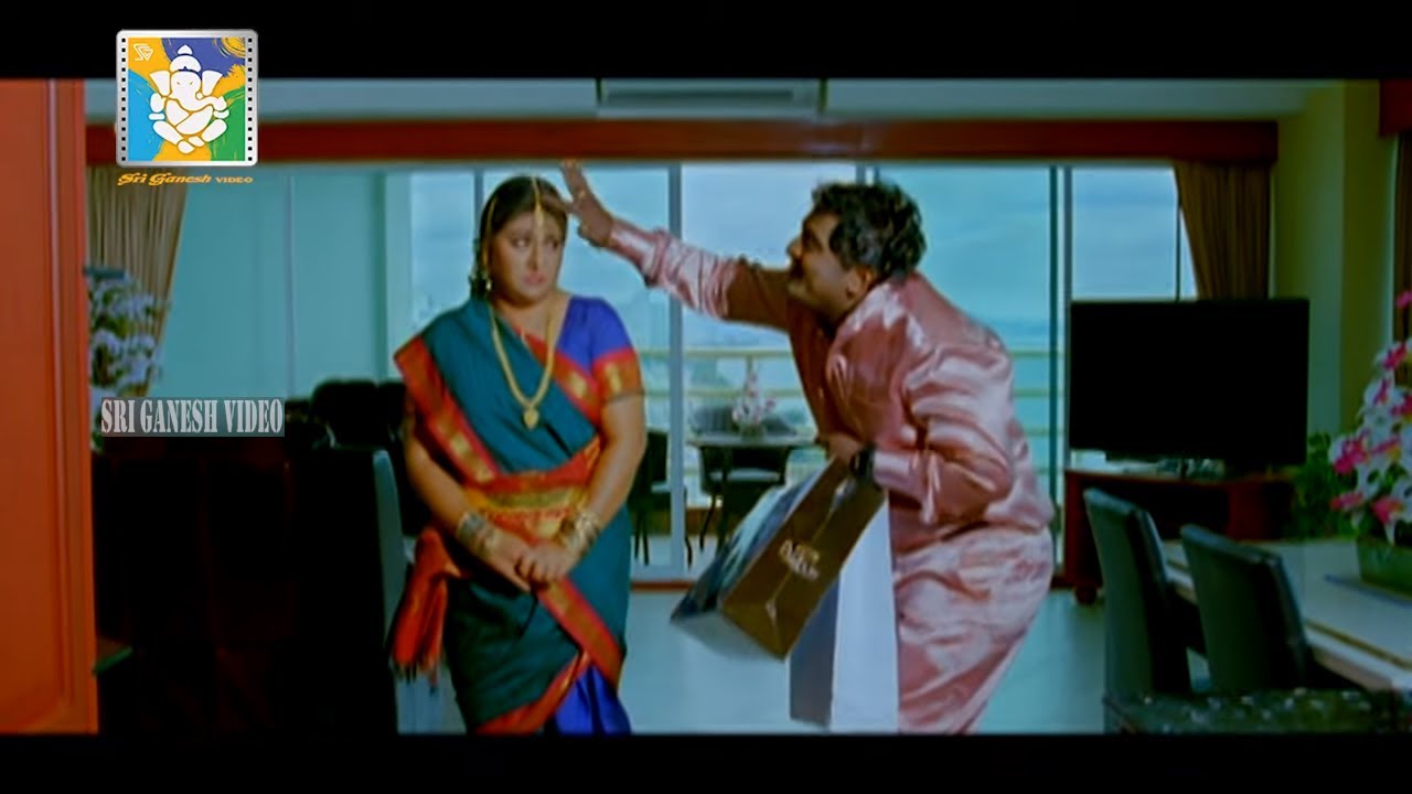 Komal give modern dress to Malashree Comedy | Veera Kannada Movie | Funny Comedy Scenes in Kannada