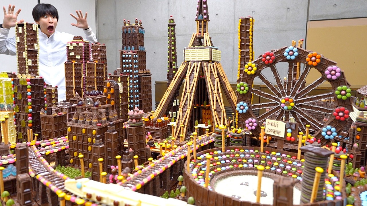 大量のお菓子で巨大都市を作ってみた。