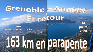 Cross Parapente : Grenoble - Annecy 13 juillet 2020