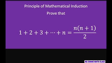 Prove by mathematical induction that the sum = n(n+1)/2