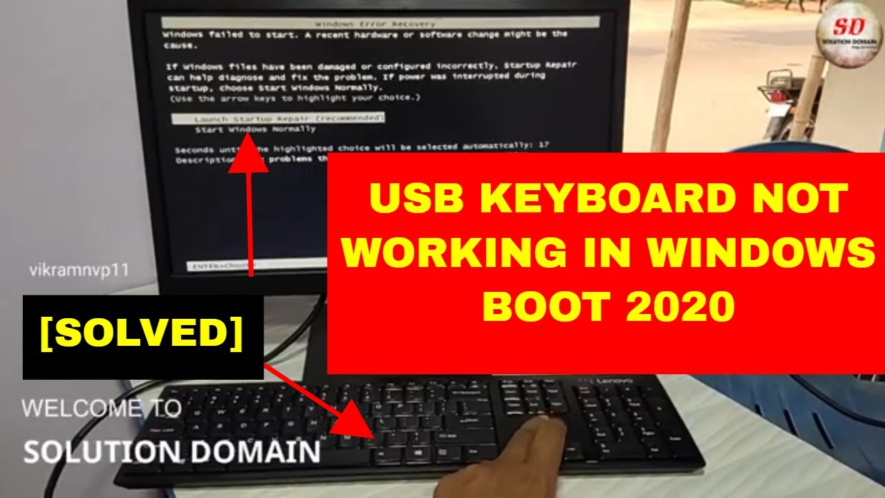 jug overvælde Tøj USB keyboard not working in windows boot 2020 [solved] solution domain -  YouTube