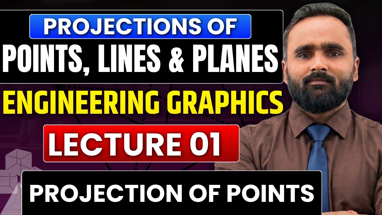 Projection of Points,Lines & Planes | Projection of Points | Engineering Graphics|Lecture 01