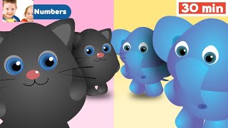 Learn Numbers With Funny Animals for Toddlers / Early Learning Videos for Baby Brain Development