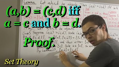 Prove that (a,b) = (c,d) iff a = c and b = d (ILIEKMATHPHYSICS)