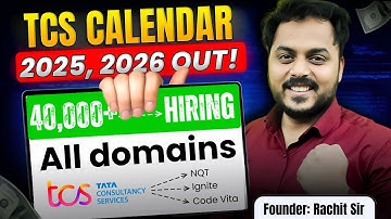 TCS Free Hiring 2025–26 Calendar Out! Engineering, MCA, All Graduates | 40,000+ Hiring