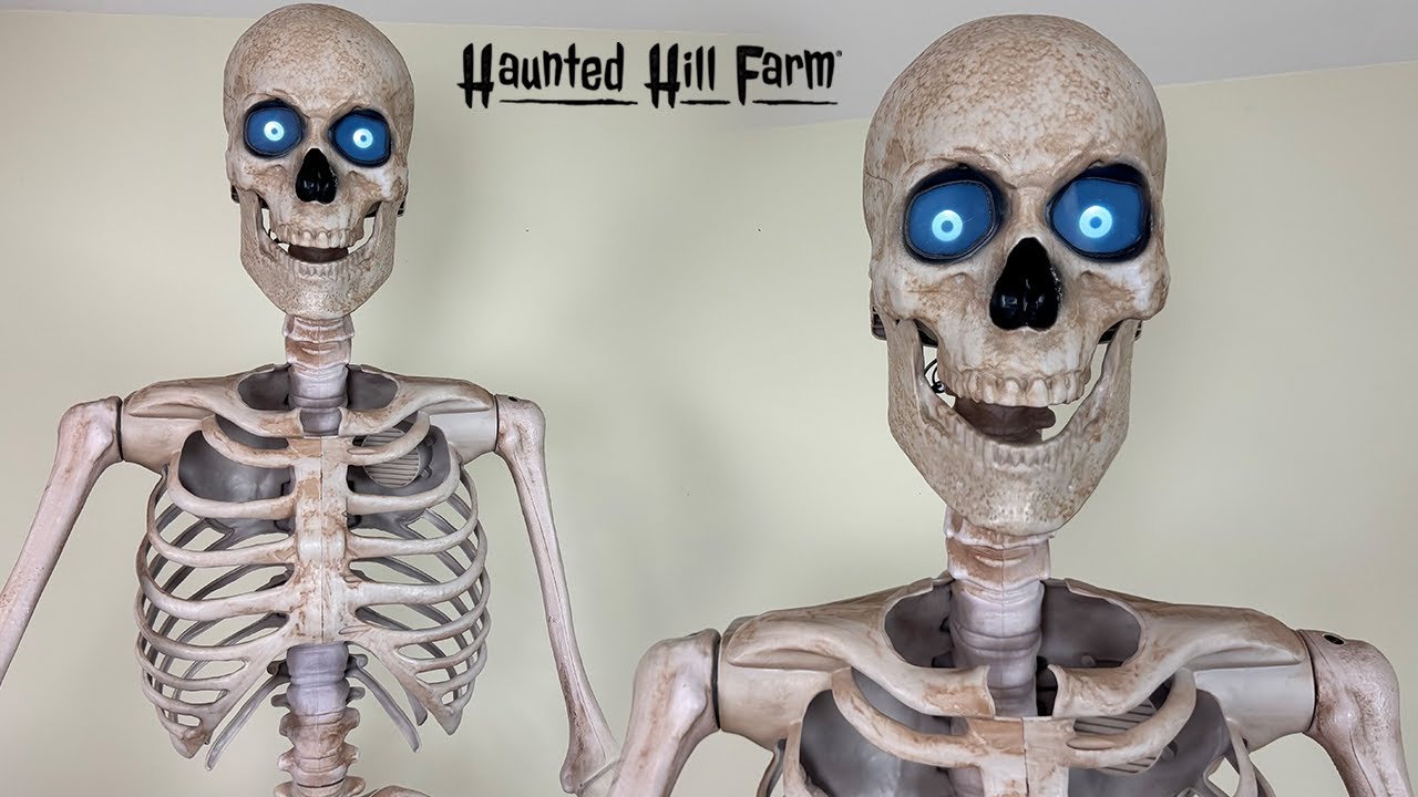 8 Ft Skeleton Animatronic 2025 Lowe's/Haunted Hill Farm - YouTube