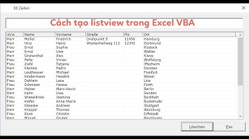 Cách tạo ListView trong Excel VBA