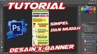 Desain X banner simpel dan mudah menggunakan Adobe Photoshop CS 6