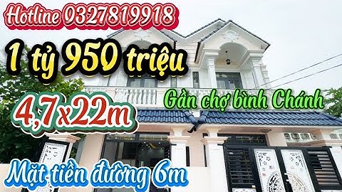Cặp thiên Nga mặt tiền đường 4,7x22m sổ Hồng riêng 1 tỷ 950 triệu SHR gần chợ bình Chánh