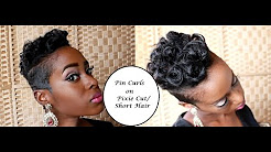 Pin Curls Short Relaxed Hair Youtube