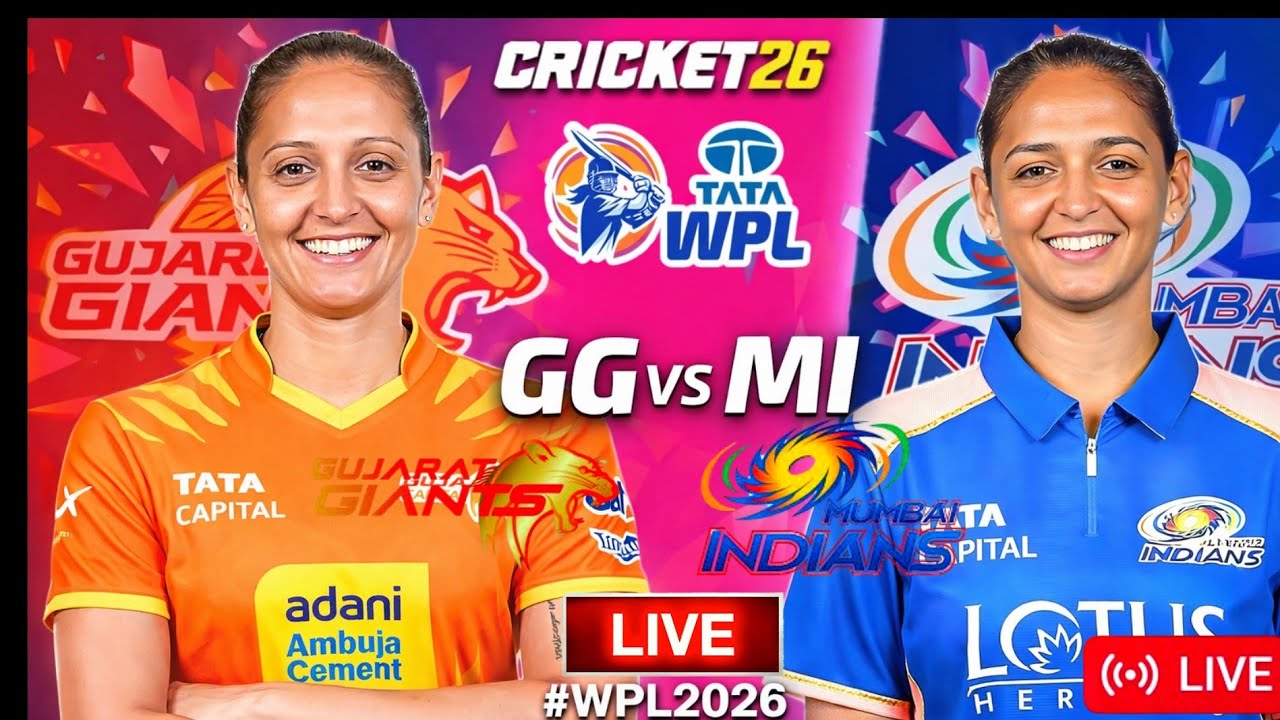 MI vs GG WPL 2026 Live | Mumbai vs Gujarat Women Live Match Today | WPL Live