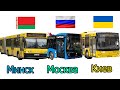 Сравнение: На чём ездят пассажиры автобусов Киева, Москвы, Минска