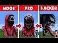 NOOB VS PRO VS HACKER Minecraft Pixel art✨Squid Game × Venom