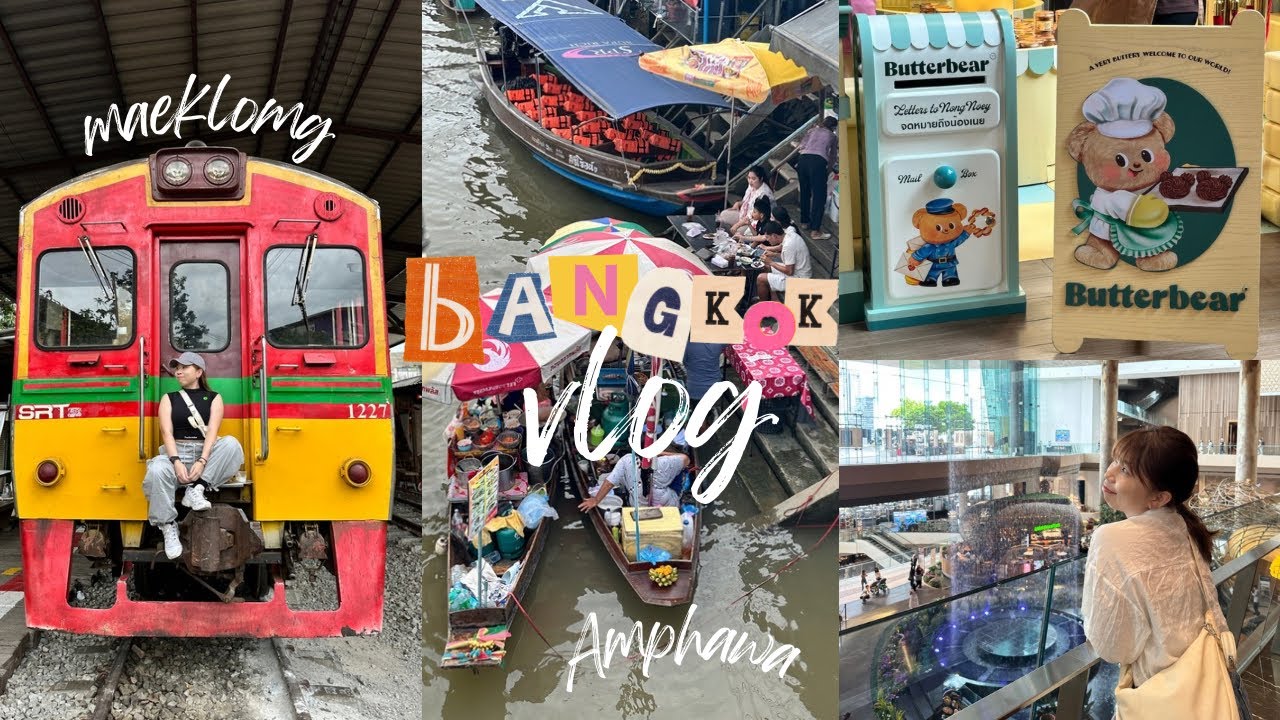 🇹🇭 bangkok vlog | 🚂 maeklong railway | amphawa fireflies cruise | ICONSIAM 🍴🛍️