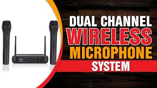 Dual Channel Wireless Microphone System VHF Fixed Dual Frequency Wireless Mic Re