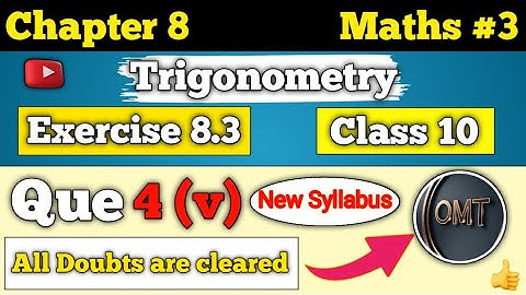 Trigonometry Class 10 ex 8.3 question 4 part 5 #trigonometry #class10 #maths #exercise8.3 #ncert 