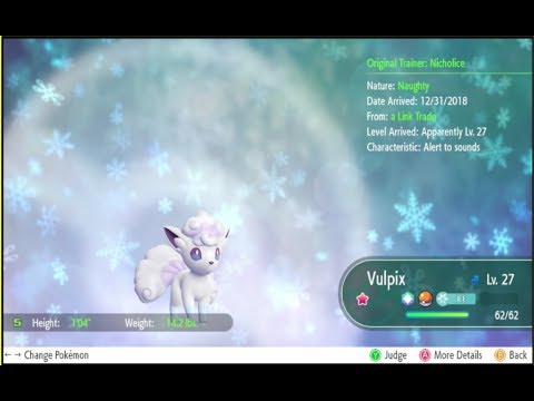 Shiny Alolan Vulpix after 5274 trades. Decent nature as well! :  r/PokemonLetsGo