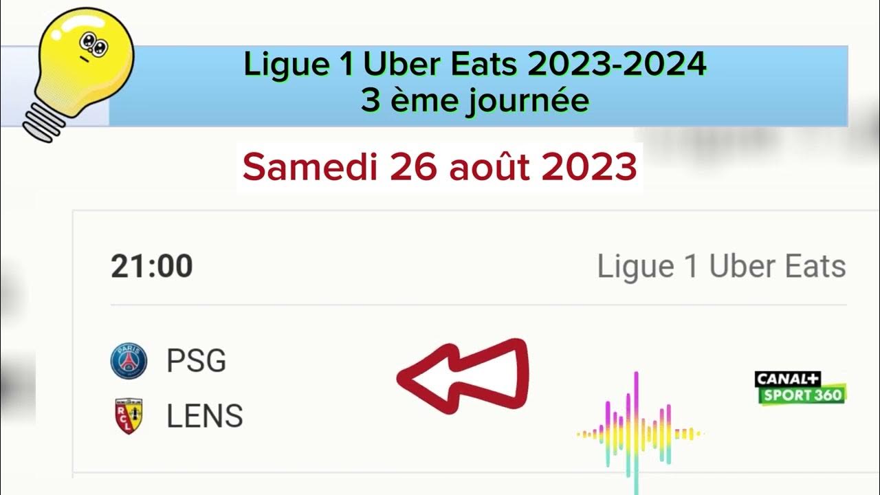 PSG vs Lens en direct sur Canal+ 360 Ligue 1 26/08/2023 YouTube