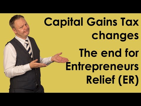2021 CGT changes & entrepreneurs relief