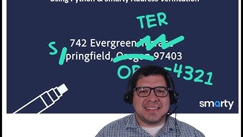 Verifying Addresses with Python and Smarty US Address Verification