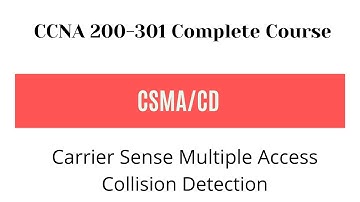 CSMA/CD | Carrier Sense Multiple Access/ Collision Detection