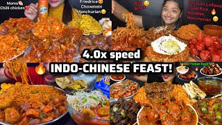 Spicy Indo-Chinese Feast 🍗🔥|Chicken Fried Rice, Manchurian, Momos, Chowmein & Chilli Chicken Mukbang