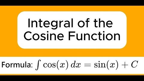 Understanding the Integral of the Cosine Function