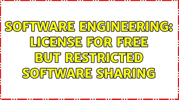 Software Engineering: License for free but restricted software sharing (2 Solutions!!)