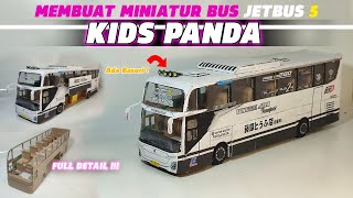 MEMBUAT MINIATUR BUS JETBUS 5 KIDS PANDA DARI KARDUS, ADA BASURINYA ! | FULL DETAIL!