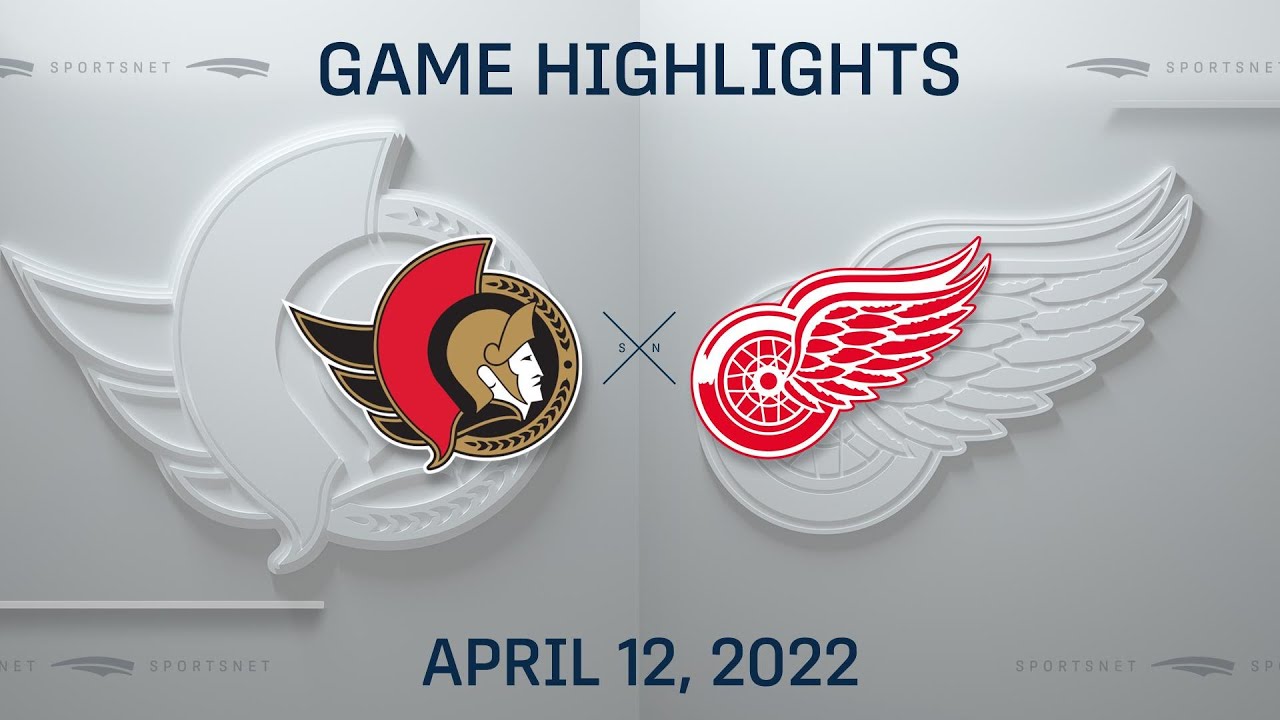 NHL Highlights Senators vs. Red Wings Apr. 12, 2022 YouTube