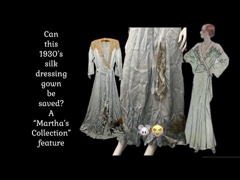 حل غير مقصود لحل الضرر الذي تسببه الفئران على رداء الحمام الحريري الذي يعود تاريخه إلى ثلاثينيات