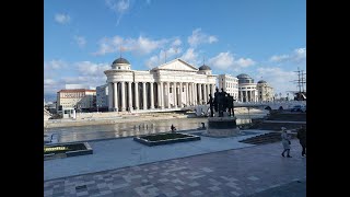 Skoplje Makedonija 1.1.2020. (4K)
