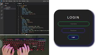 ASMR Programming - Creating an Animated Login Form with HTML and CSS - Tutorial - No Talking Net Worth