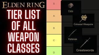 Which Weapon Class Is The BEST!  Tier List Of All Weapon Categories- ELDEN RING