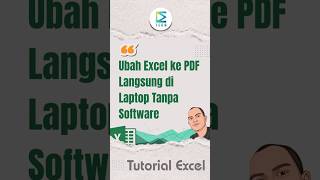Ubah Excel ke PDF Langsung di Laptop Tanpa Software Tambahan 💻 #shorts  #excel #tutorial #exceltips