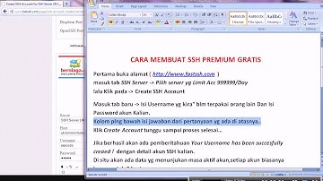 Cara Membuat SSH Premium Gratis
