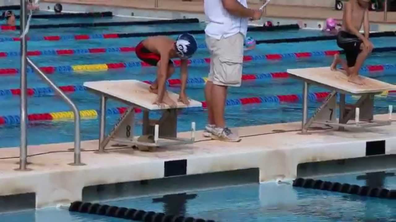 Young Swimmer Competes in High Age Group