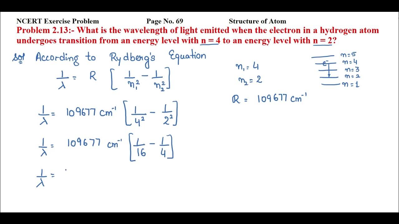 what-is-the-wavelength-of-light-emitted-when-the-electron-in-a-hydrogen