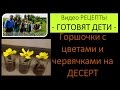 Рецепт - Десерт "Горшочки с цветами и червячками" - готовят дети семья Савченко/многодетная мама