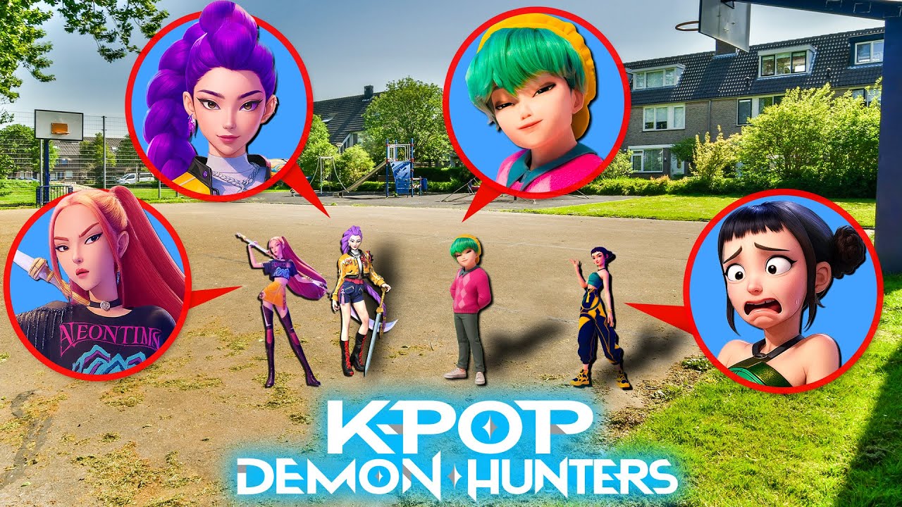 DRONE FOUND KPOP DEMON HUNTERS ZOEY & BABY SAJA AT SCHOOL  AT 3 AM!!