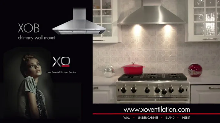 XO's XOB series Wall Mount Chimney Style Hood