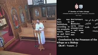 SMASS Live Steam -  1st Sunday of Tobe Liturgy  (10/01/2021)