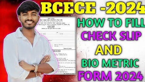 BCECE -2024 || HOW TO FILL BCECE CHECK SLIP ✅ AND BIOMETRIC FORM 2024 || #bcece #bcece2024