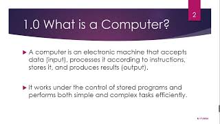 Computer Packages Module: Introduction to Computers and Microsoft Office Suite.