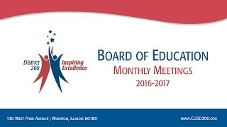 CUSD200: Board of Education Meeting: July 13, 2016